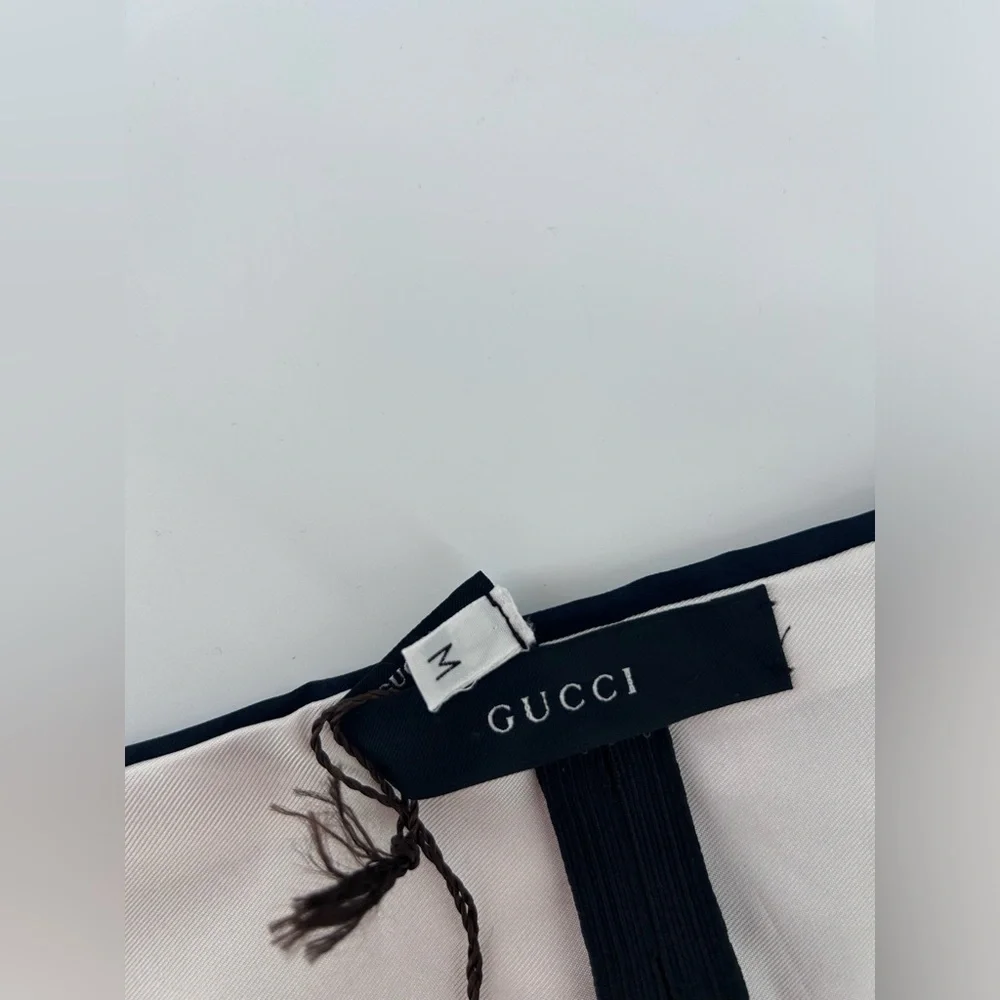 New With Tags Gucci Cummerbund Tuxedo Belt navy blue 100% Silk Medium